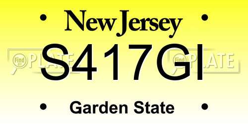 S417GI New Jersey License Plate