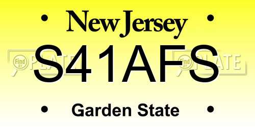 S41AFS New Jersey License Plate