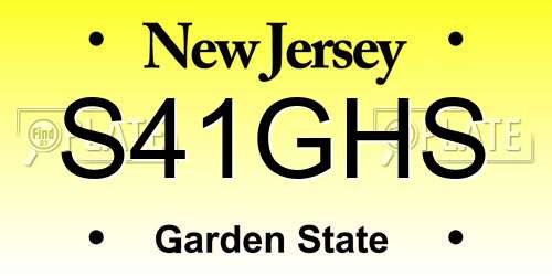 S41GHS New Jersey License Plate