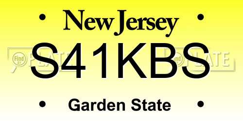 S41KBS New Jersey License Plate