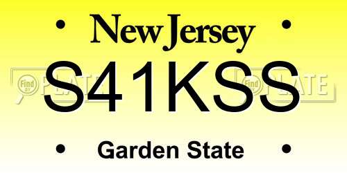S41KSS New Jersey License Plate