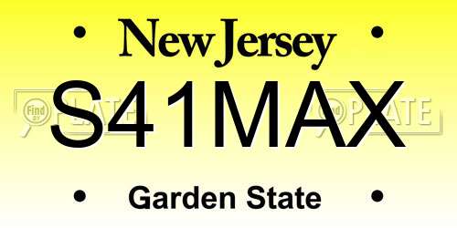 S41MAX New Jersey License Plate