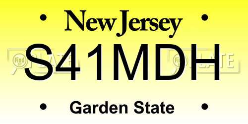 S41MDH New Jersey License Plate