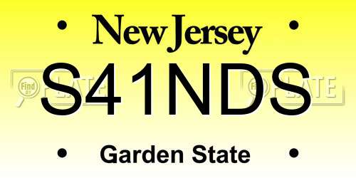 S41NDS New Jersey License Plate