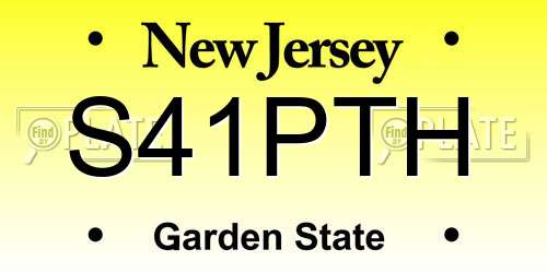 S41PTH New Jersey License Plate