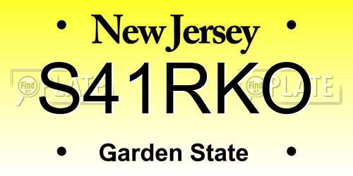 S41RKO New Jersey License Plate