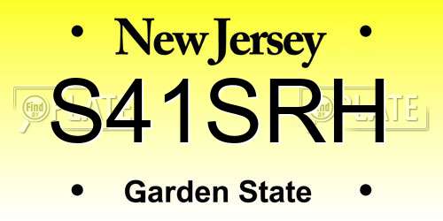 S41SRH New Jersey License Plate