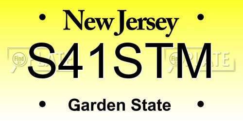 S41STM New Jersey License Plate
