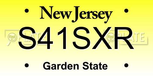 S41SXR New Jersey License Plate