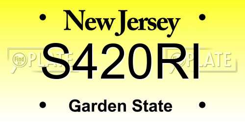 S420RI New Jersey License Plate
