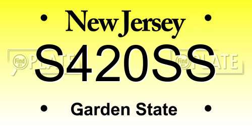 S420SS New Jersey License Plate