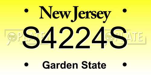 S4224S New Jersey License Plate