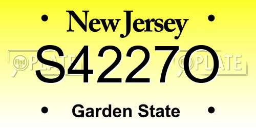 S4227O New Jersey License Plate