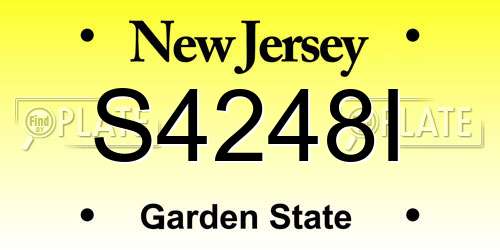 S4248I New Jersey License Plate