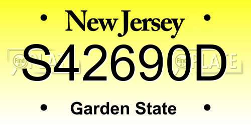 S42690D New Jersey License Plate