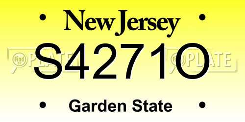 S4271O New Jersey License Plate
