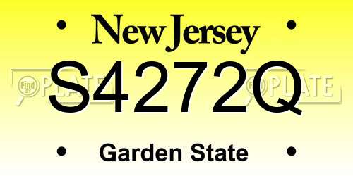 S4272Q New Jersey License Plate