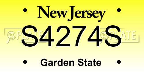 S4274S New Jersey License Plate