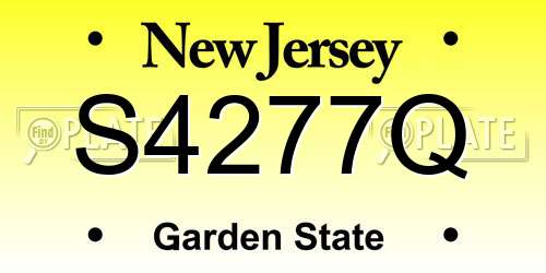S4277Q New Jersey License Plate