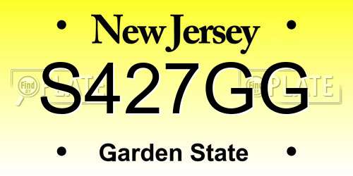 S427GG New Jersey License Plate