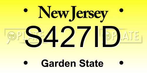S427ID New Jersey License Plate