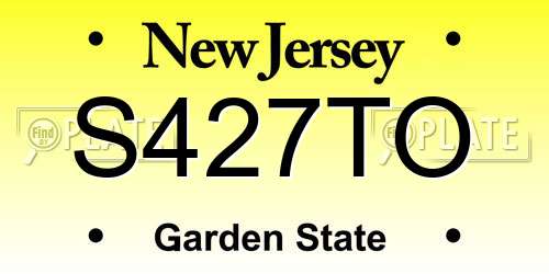 S427TO New Jersey License Plate