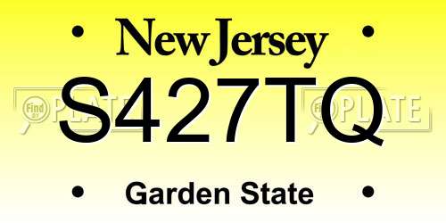 S427TQ New Jersey License Plate