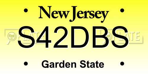 S42DBS New Jersey License Plate