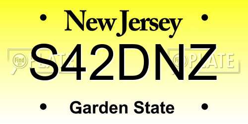 S42DNZ New Jersey License Plate