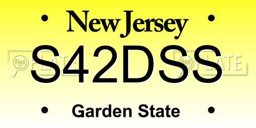 S42DSS New Jersey License Plate