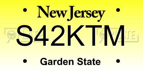 S42KTM New Jersey License Plate