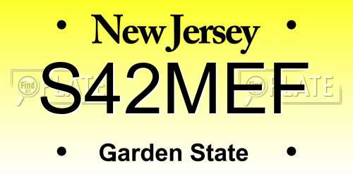 S42MEF New Jersey License Plate