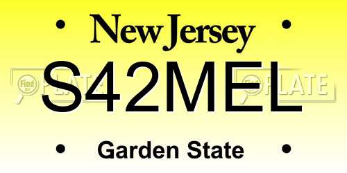 S42MEL New Jersey License Plate