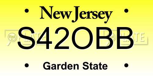S42OBB New Jersey License Plate