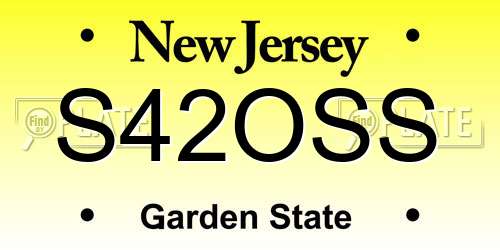 S42OSS New Jersey License Plate
