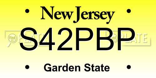 S42PBP New Jersey License Plate