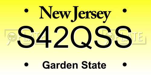 S42QSS New Jersey License Plate