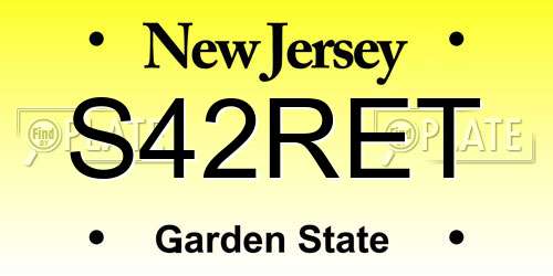 S42RET New Jersey License Plate