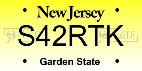 S42RTK New Jersey License Plate