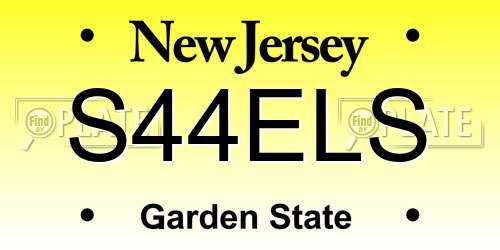 S44ELS New Jersey License Plate