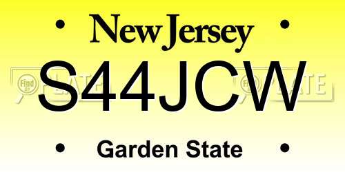 S44JCW New Jersey License Plate