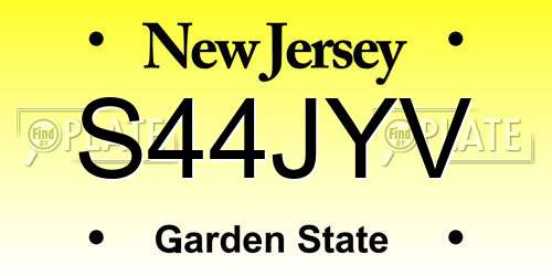 S44JYV license plate in NJ state