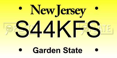 S44KFS New Jersey License Plate