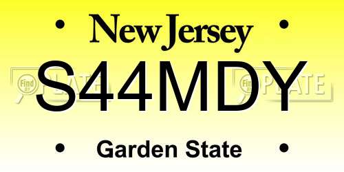 S44MDY New Jersey License Plate