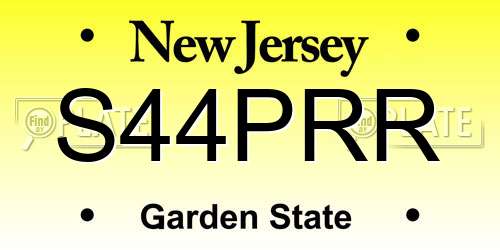 S44PRR New Jersey License Plate