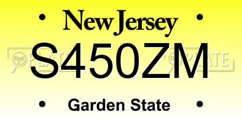 S450ZM New Jersey License Plate