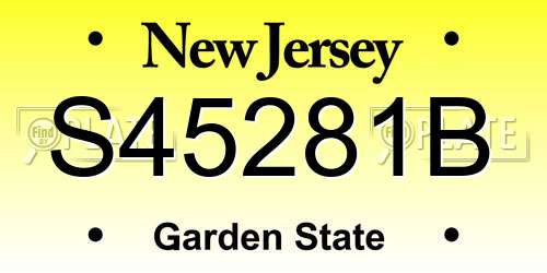 S45281B New Jersey License Plate