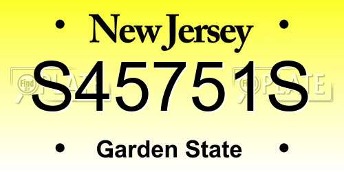 S45751S New Jersey License Plate