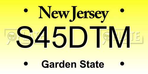 S45DTM New Jersey License Plate