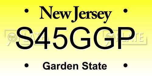 S45GGP New Jersey License Plate